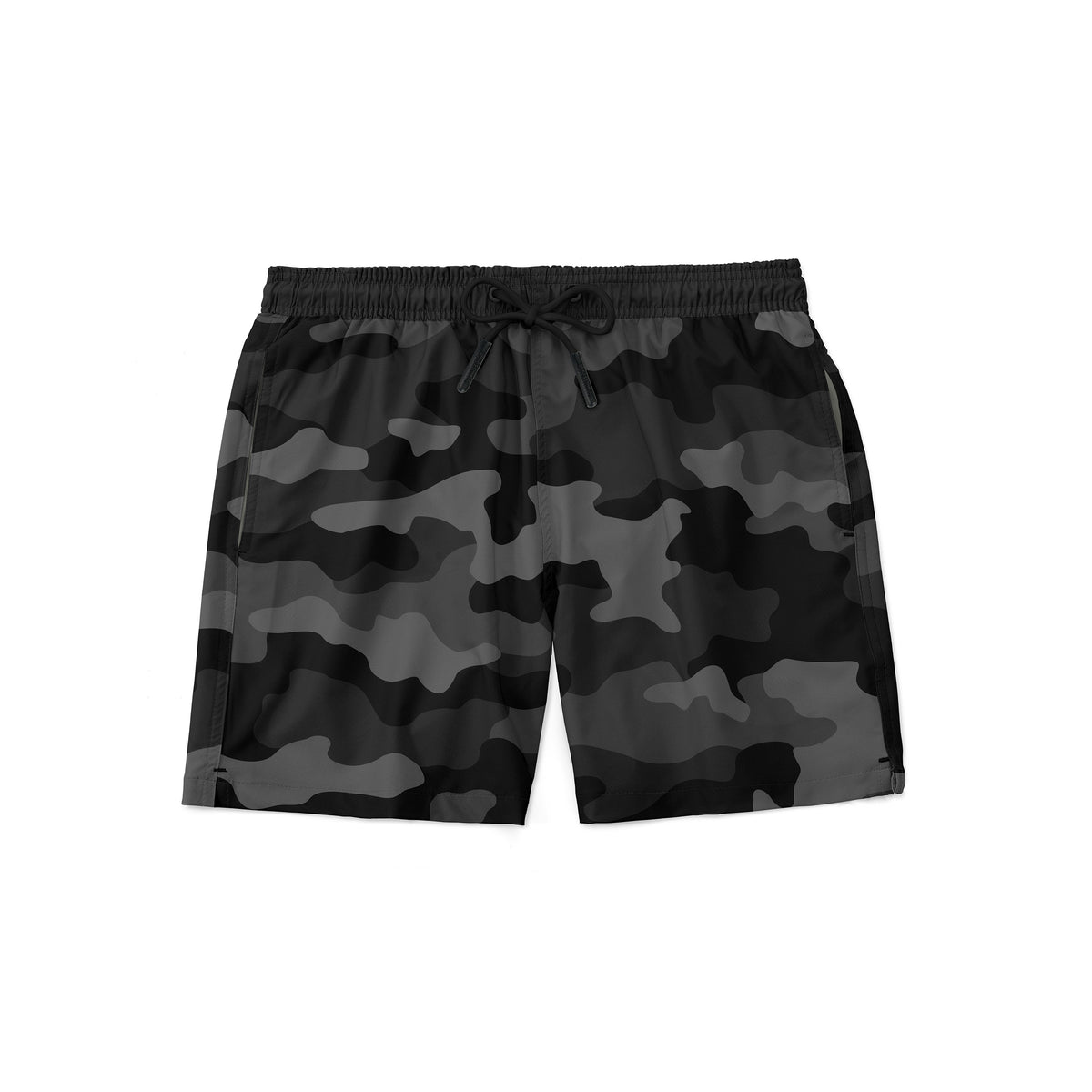 Pánské plavky SUPERSWIM BLACK CAMO – šedá varianta, přední pohled