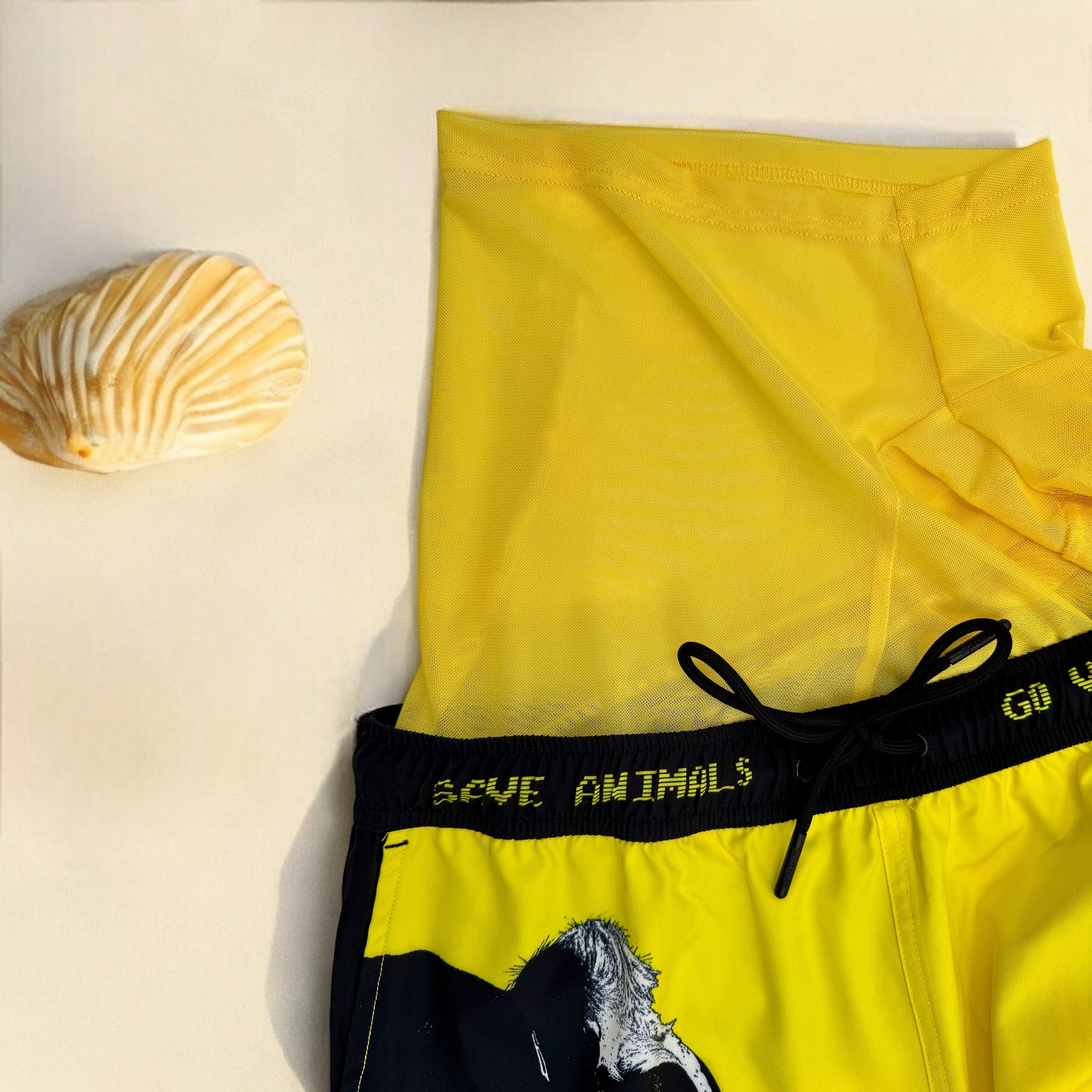Pánské plavky SUPERSWIM YELLOW VEGGIE – detail vnitřní síťky